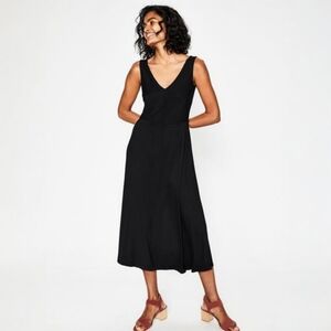 BODEN Women's Black Sleeveless Maxi Dress Size US 18R UK 22R Stretch V-Neck